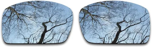 Vista 3 de 2 pares de lentes polarizadas de repuesto para Oakley Oil Drum negro y plateado cromado