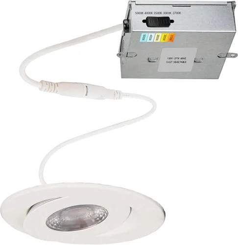 Vista 9 de WAC Lighting Lotos - Luz LED empotrable redonda ajustable de 2 pulgadas, 3000K blanco cálido, 6W, 530 lúmenes, clasificación IC hermética, 120V-277V