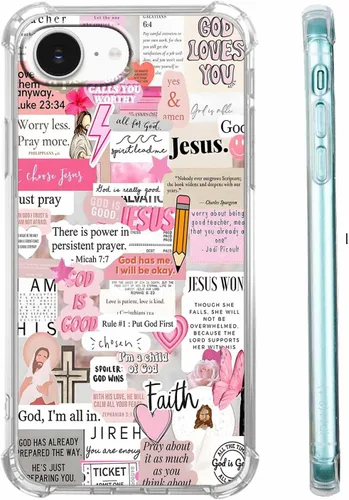 Vista 27 de Funda para Celular con Versículos de la Biblia, Colocación de Citas Cristianas de Jesús, Diseño Collage, Funda Protectora Suave de TPU de Moda