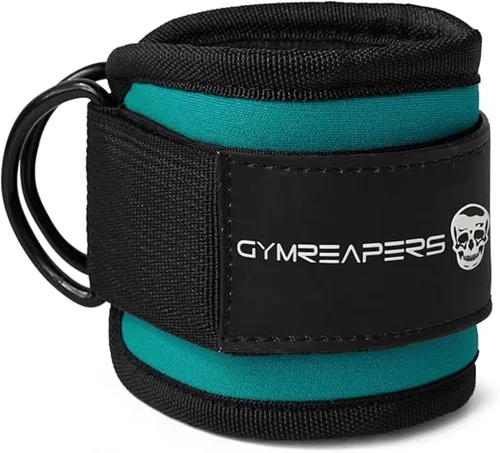 Vista 8 de Gymreapers Ankle Straps For Cable Machine Kickbacks, Glute Workouts, Lower Body Exercises - Adjustable Leg Straps with Neoprene Padding