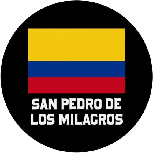 Vista 3 de Escudo de San Pedro de los Milagros Colombia Escudo Bandera PopSockets PopGrip intercambiables