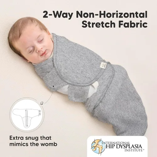 Vista 5 de Paquete de 5 sacos de dormir orgánicos para bebés y niños y niñas, sacos de dormir orgánicos (nube), paños para eructos (paisaje gris)