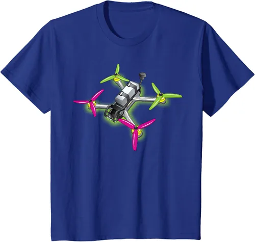 Vista 58 de Freestyle FPV Racing Drone Pilot Acro Quadcopter - Camiseta de sandía, Negro, S