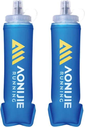 Vista 11 de TRIWONDER Botellas de agua plegables de poliuretano termoplástico sin BPA, frasco plegable para mochila de hidratación - Ideal para correr