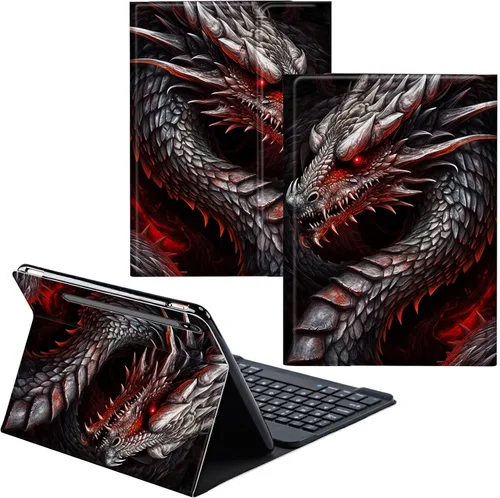 Vista 44 de Funda para Samsung Galaxy Tab S6 Lite 2022/2020 Teclado inalámbrico desmontable y cubierta de cuero PU Funda protectora para tableta para Samsung