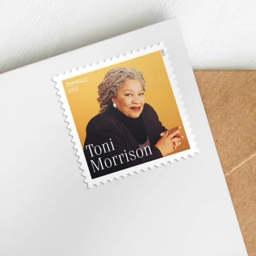 Vista 2 de Hoja de 20 sellos postales hechos para Toni Morrison