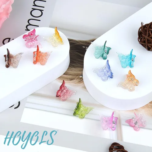 Vista 6 de Hoyols Pinzas de mariposa para adolescentes y adultos, accesorios de mariposas de los años 90 para mujeres, lindo clip de garra para el cabello