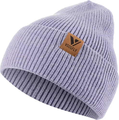 Vista 20 de Vgogfly Gorro holgado para mujer, gorro de punto de invierno, suave y cálido, gorro de esquí unisex Beige