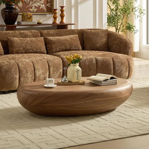 Vista 34 de WILLIAMSPACE Mesa auxiliar redonda de 15.75" con patrón de piedra de cemento para sala de estar, mesa auxiliar moderna circular de fibra de vidrio