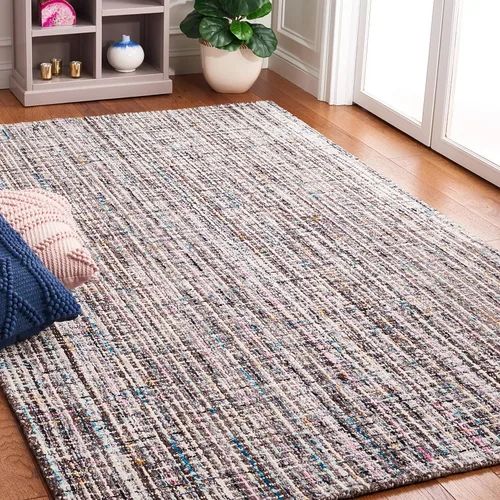 Vista 8 de SAFAVIEH Abstract Collection - Alfombra de pasillo de 8 pies, diseño moderno, ideal para zonas de alto tráfico en pasillo, baño y cocina (ABT489F-28)
