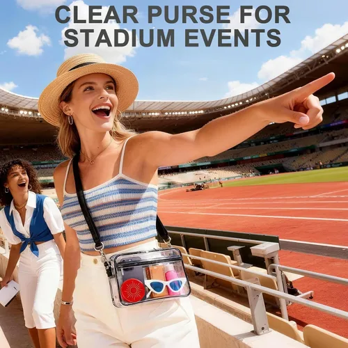 Vista 2 de Mayski Bolsa transparente para eventos de estadio, bolso cruzado aprobado por estadios
