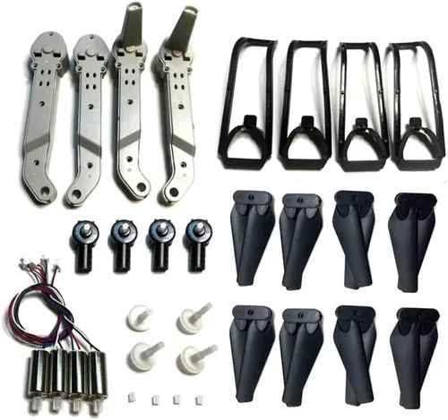 Vista 4 de Ajuste para E88 pro E88 teng1 RC Drone Accesorios de repuesto para motores de brazo, engranajes de hélice, cuchillas de hélice, piezas de repuesto