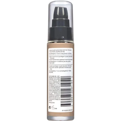 Vista 7 de Almay Base Líquida, Color Verdaderamente Duradero, Acabado Natural de Larga Duración, Vitamina E y Extracto de Limón, Hipoalergénico, Libre de 220