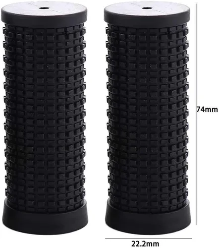 Vista 2 de 1 par de empuñaduras para manillar de bicicleta, cubierta protectora negra para manillar de bicicleta, agarres de extremo para scooter, bicicleta