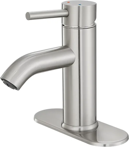 Vista 8 de VOTON Grifo de Baño Negro de Una Sola Manija Grifo de Lavabo de Baño Negro Mate Grifo de Lavabo RV para Recipiente de Baño 1 o 3 Agujeros con Placa