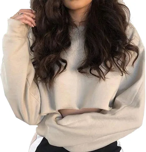 Vista 2 de Artfish Sudaderas sueltas de manga larga con cuello redondo para mujer, para entrenamiento, estilo casual