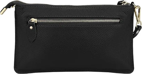 Vista 4 de Uromee Cartera de mano para mujer, de piel auténtica, con cadena de hombro desmontable