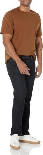 Vista 5 de Tienda Essentials Camiseta de manga corta con cuello redondo para hombre, ajuste regular, paquete de 2