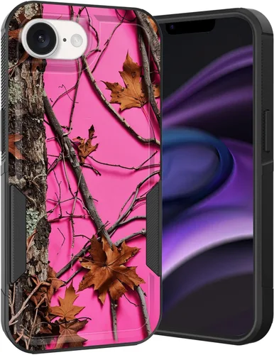 Vista 70 de Funda para iPhone Air, doble capa híbrida resistente resistente a prueba de golpes de policarbonato duro + funda protectora de silicona suave