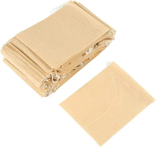 Vista 9 de AKOAK - Juego de 100 bolsas de filtro de papel para té, desechables, color primario 8, 3.9 in