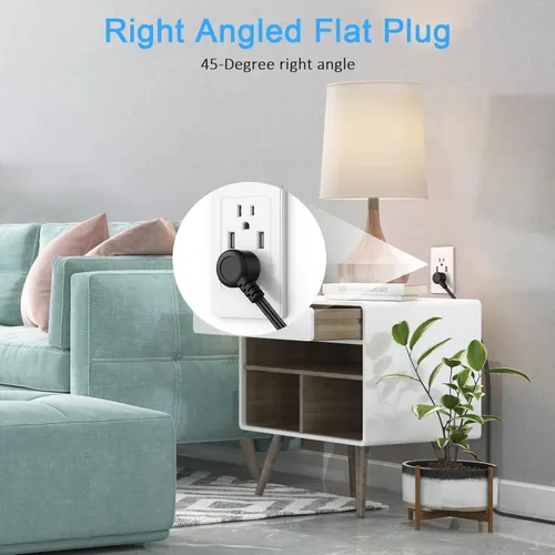 Vista 6 de Regleta de alimentación empotrada, tomacorriente de cajón para muebles con USB-C PD de 20W y USB-A QC3.0 de 18W, enchufe en 3 salidas y puertos USB