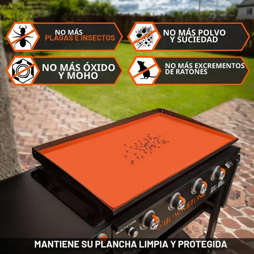 Vista 3 de Alfombrilla de plancha de silicona premium de 17 pulgadas para parrilla Blackstone de 17 pulgadas, cubierta de plancha de silicona resistente de 43
