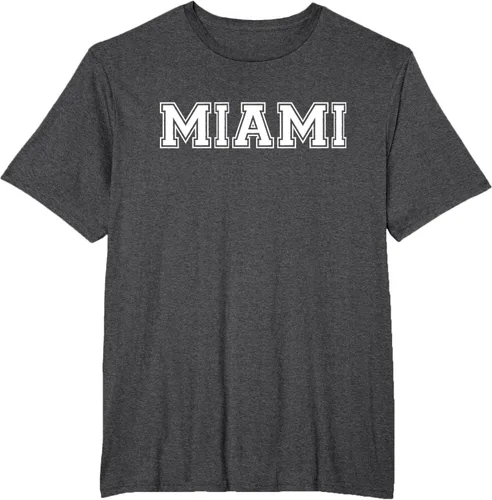 Vista 62 de Camiseta de regalo deportiva estilo universitario Miami Florida, Negro, S