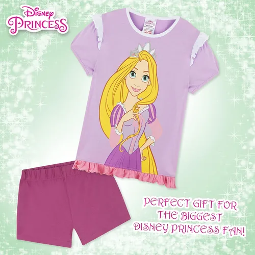 Vista 4 de Disney Conjunto de pijama para niñas, ropa de dormir de verano de La Bella y la Bestia, Rey León, Princesa, Stitch PJs de 2 piezas