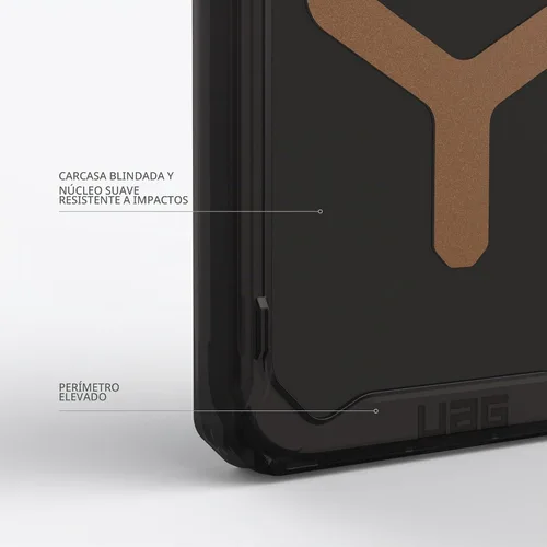 Vista 3 de UAG Plyo - Funda para iPhone 15 Pro, compatible con MagSafe, color negro Negro / bronce