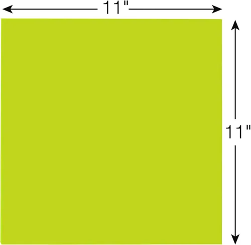 Vista 6 de Post-it Notas grandes súper adhesivas, 11 x 11 pulgadas, 1 bloc, 2 veces el poder de adherencia, verde neón (BN11G) (paquete de 6)