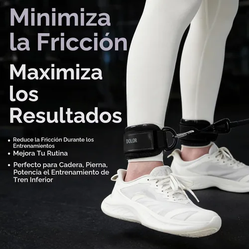 Vista 4 de Correa de tobillo para máquina de cable (paquete de 2), bandas de resistencia de tobillo, correas de patada hacia atrás con cable para gimnasio