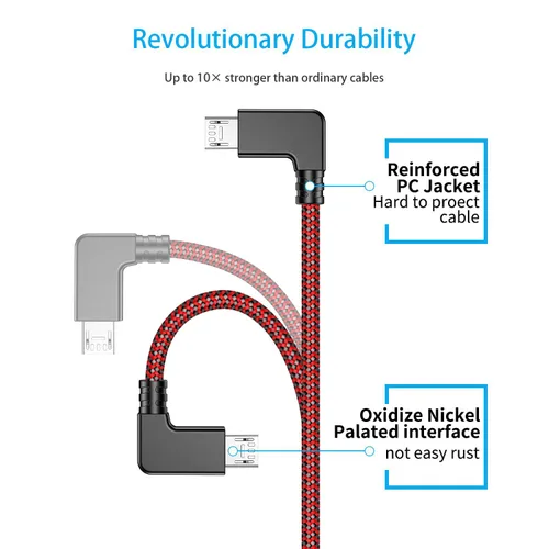 Vista 7 de Cable de datos OTG Micro USB a Micro USB de 90 grados para teléfono Android, tableta, OTG, cable de datos para DJI Spark, Mavic Pro, Platinum, Air