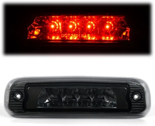 Vista 13 de CHEDA Tercera luz de freno 3D, compatible con Jeep Cherokee 1997-2001, lente cromada, carcasa LED, lámpara de carga trasera, barra trasera