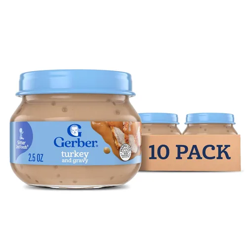 Vista 12 de Gerber Alimento para bebés de carne de res y salsa, 2.5 onzas, paquete de 10
