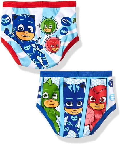 Vista 2 de PJ Masks Paquete de calzoncillos 100% algodón peinado para niños, con Catboy, Luna Girl, Owlette y más en tallas 23t, 4t, 4, 6 y 8