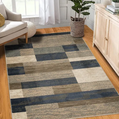 Vista 53 de Superior - Alfombra de pasillo, reverso de yute, moderna, geométrica, para dormitorio, oficina, sala de estar, entrada, suelo de madera dura
