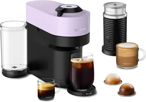Vista 10 de Nespresso Vertuo Pop+ Cafetera para café y espresso de Breville con espumador de leche, Aqua Mint