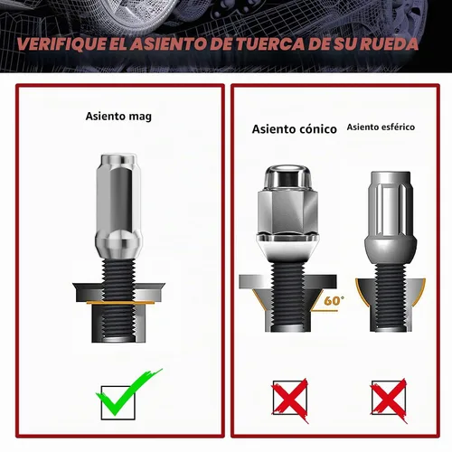 Vista 3 de 24 piezas de tuercas de rueda M14x1.5 para Silverado Suburban Sierra 1500 Tahoe Yukon Escalade ESV, tuercas de rueda de bellota de bulto de extremo