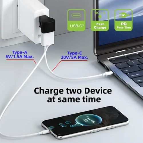 Vista 3 de chenyang Divisor USB C, USB C a USB 2.0/USB C 20Gbps PD100W 4K60Hz Adaptador de extensiones para HDTV/Disco/Teclado/Ratón Soporte Steam Deck