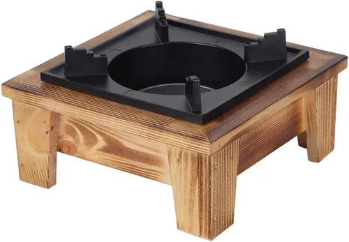 Vista 7 de BORDSTRACT Estufa de mesa de combustible sólido para quemar gasolina, mini estufa portátil de encimera de combustión de alcohol, estufa para mesa