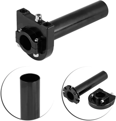 Vista 6 de Agarres universales de acelerador, 7/8 de pulgada y 0.866 in para manillar de acelerador para motocicleta, scooter, motocross, moto (negro)