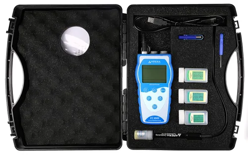 Vista 4 de Apera Instruments Kit de medidor de conductividad portátil EC8500 serie Premium