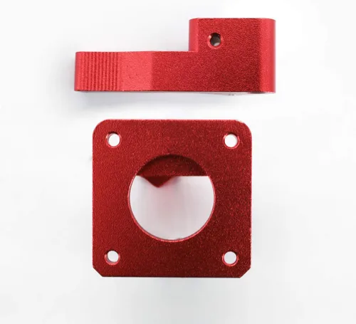 Vista 3 de DEVMO 3D accesorios para impresora CR-10S PRO Ender-3 doble polea actualizada aleación de aluminio rojo doble engranaje extrusora kit para CR-10