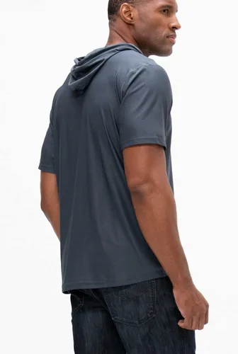 Vista 5 de DEVOPS Sudadera con capucha para hombre manga corta pesca senderismo correr entrenamiento