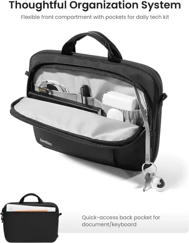 Vista 14 de tomtoc estuche de transporte 360 para laptop de 14 pulgadas MacBook Pro M5/M4/M3/M2/M1 Pro/Max A3434 A3112 A3401 A3185 A2992, bolsa de hombro