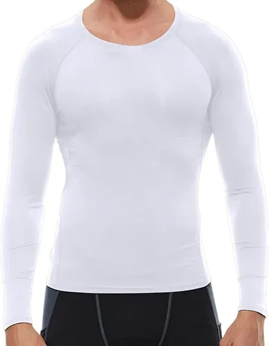 Vista 8 de Camisetas de compresión para hombre, manga larga, para entrenamiento, gimnasio, correr, camisetas deportivas frescas y secas