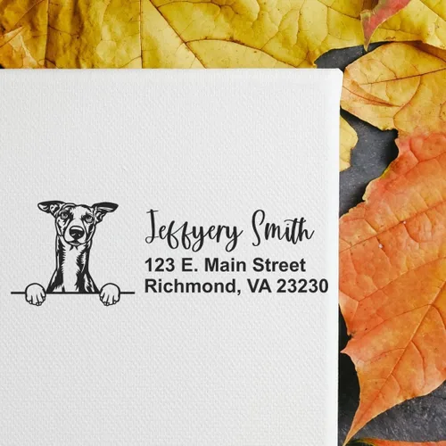 Vista 34 de American Bulldog Stamp Duo, Custom Return Address for Dog Lovers, Personalized Mail Mark for Letters and Cards