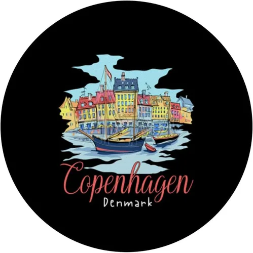 Vista 3 de Copenhague Dinamarca PopSockets PopGrip intercambiable
