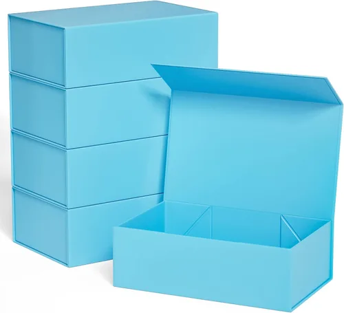Vista 20 de Caja de regalo negra de 10" x 6" x 3" con tapa de cierre magnético, caja de regalo para regalos, cajas de regalo de dama de honor, caja bonita, caja