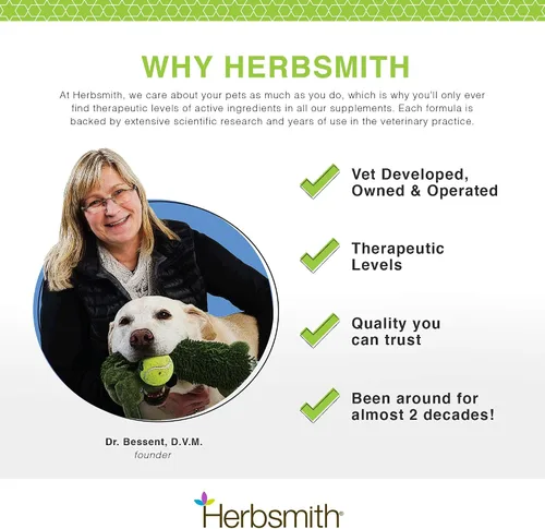 Vista 7 de Herbsmith Tercer de julio - Masticables calmantes caninos - Hierbas calmantes para perros - Suplementos de ansiedad para perros - Masticables